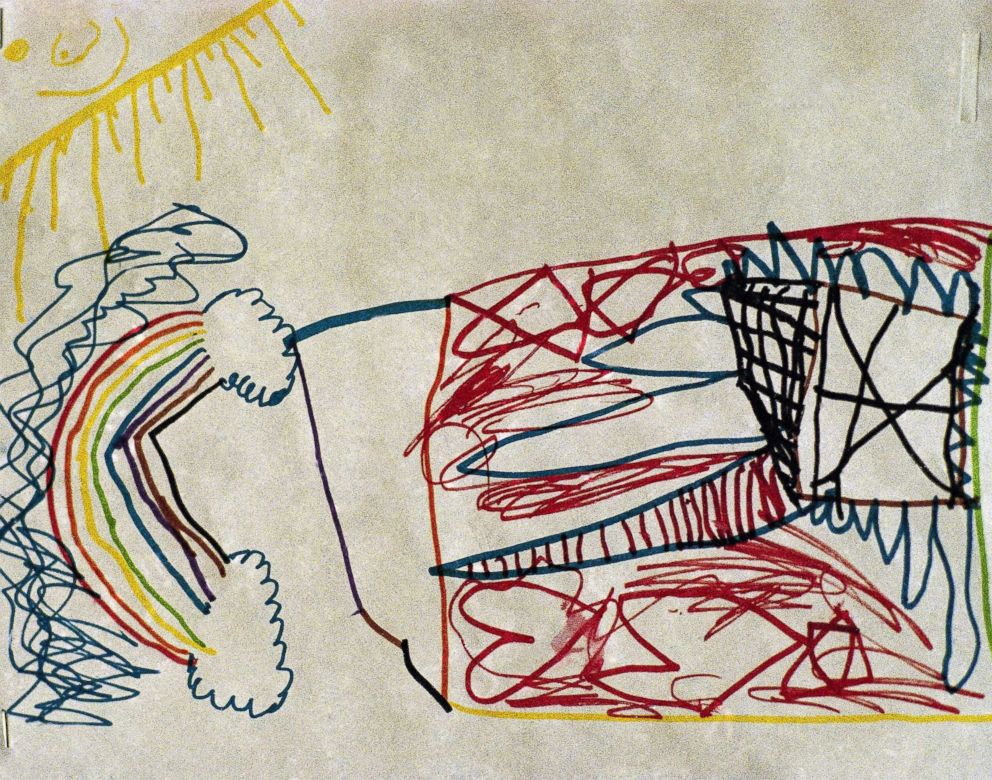 PHOTO: This is a drawing by a child in Houston, Texas, May 4, 1993, who was released from the Branch Davidian compound and interviewed by the Trauma Assessment Team headed by Bruce Perry, MD. Phd. of Taylor College of Medicine. 